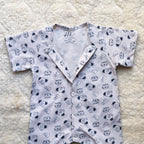 Animal Print Half Romper - Cotton