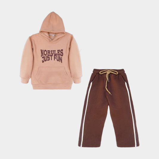 No Rules Just Fun Hoodie Fleece Set