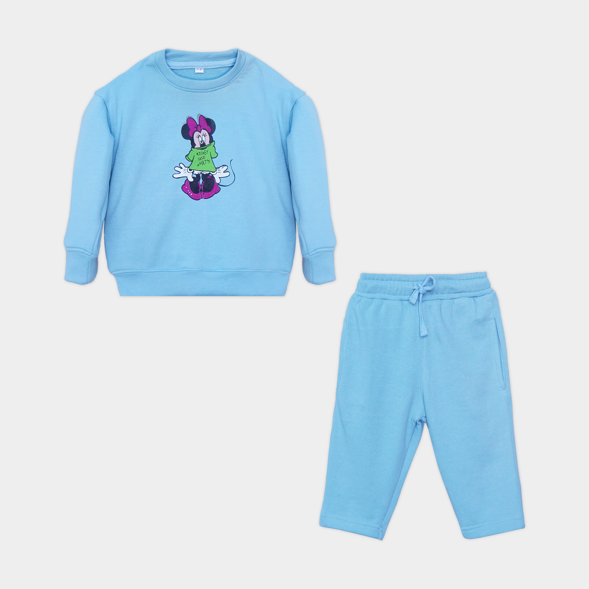 Blue Minnie Terry Set for Girls