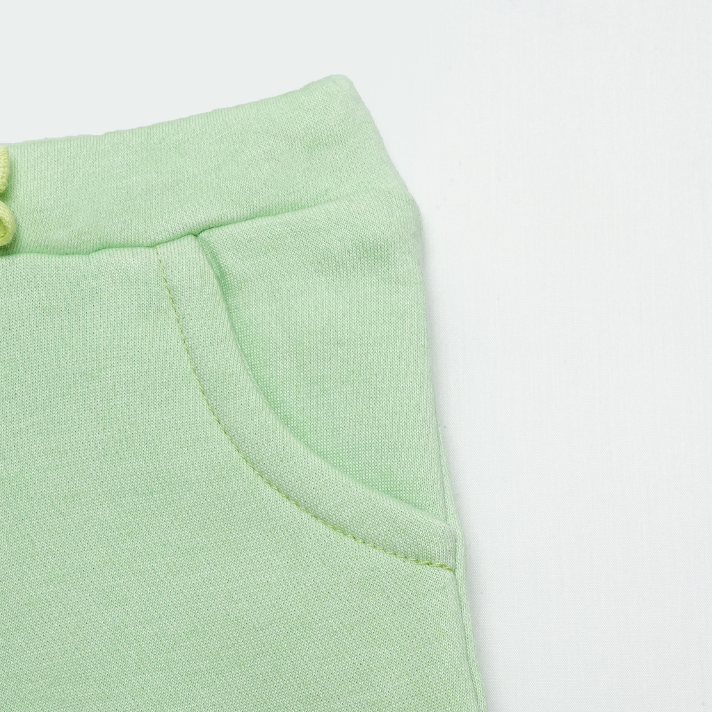 Mint Green Fleece Baby Set – Romper & Trouser