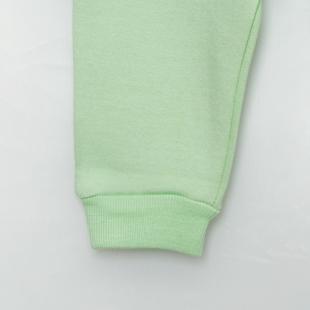 Mint Green Fleece Baby Set – Romper & Trouser
