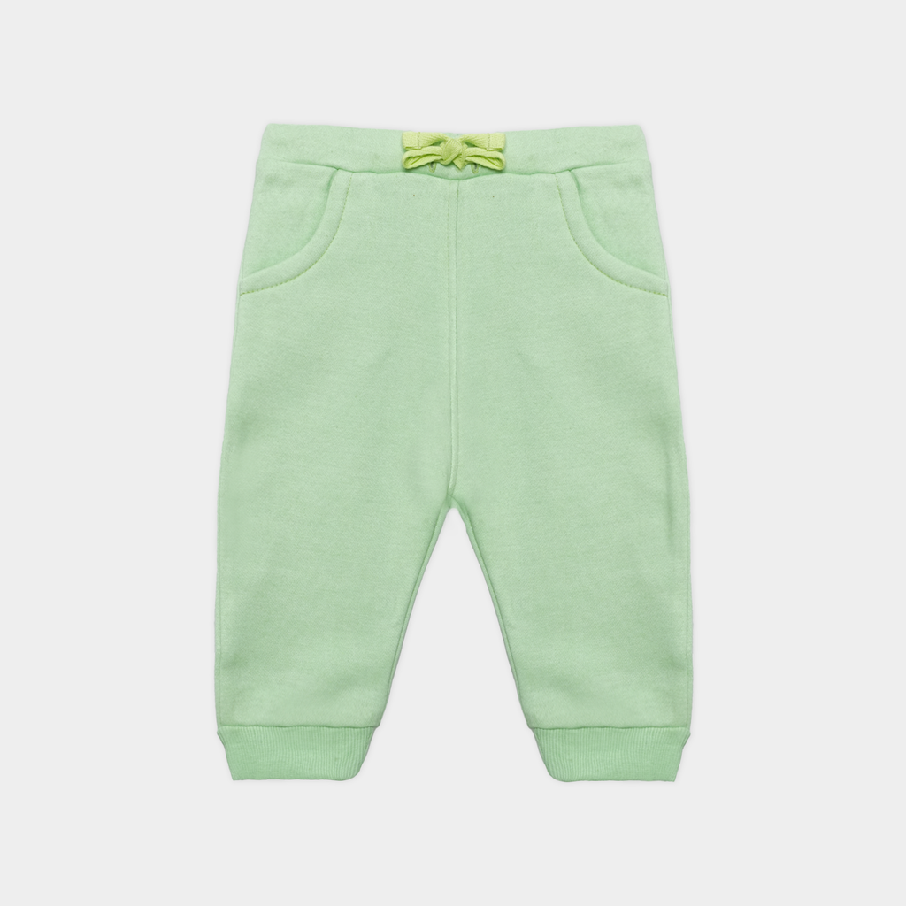 Mint Green Fleece Baby Set – Romper & Trouser