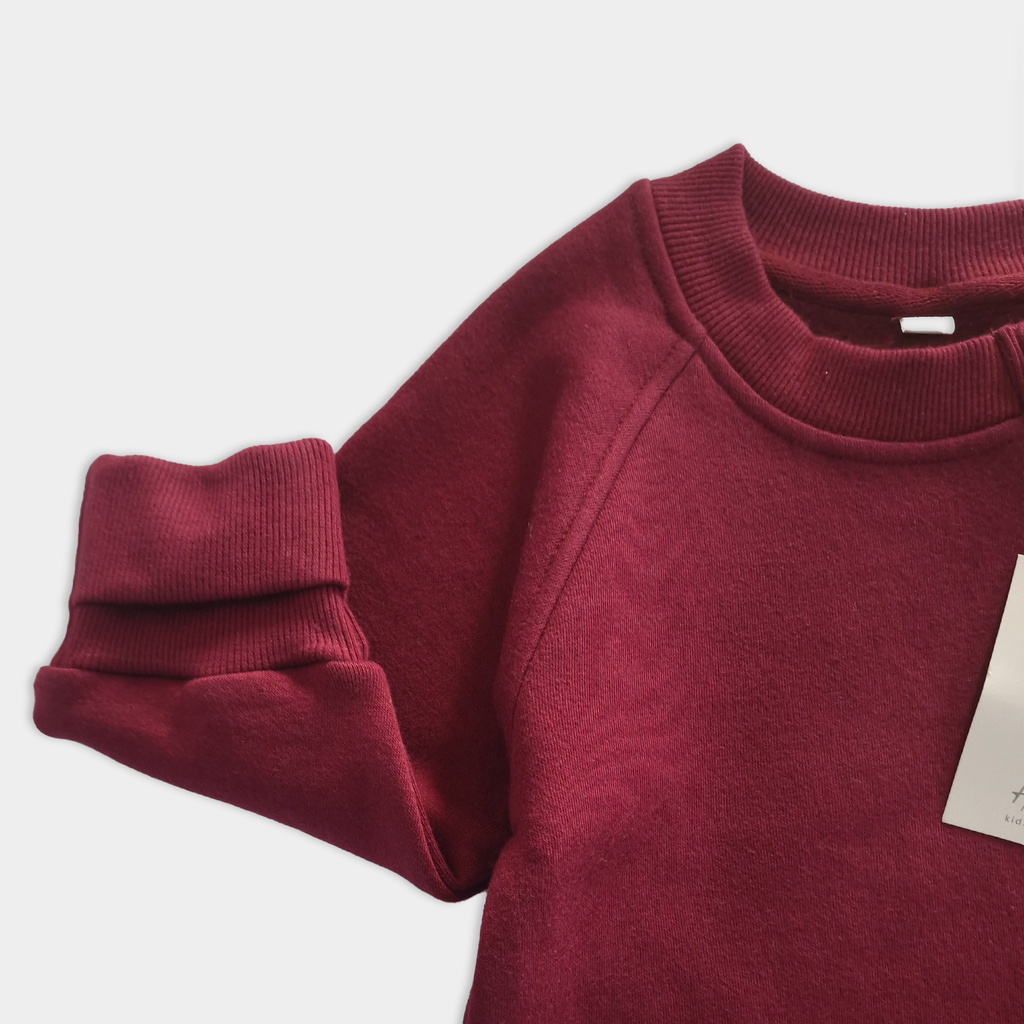 Maroon Winter Romper – Cotton Fleece