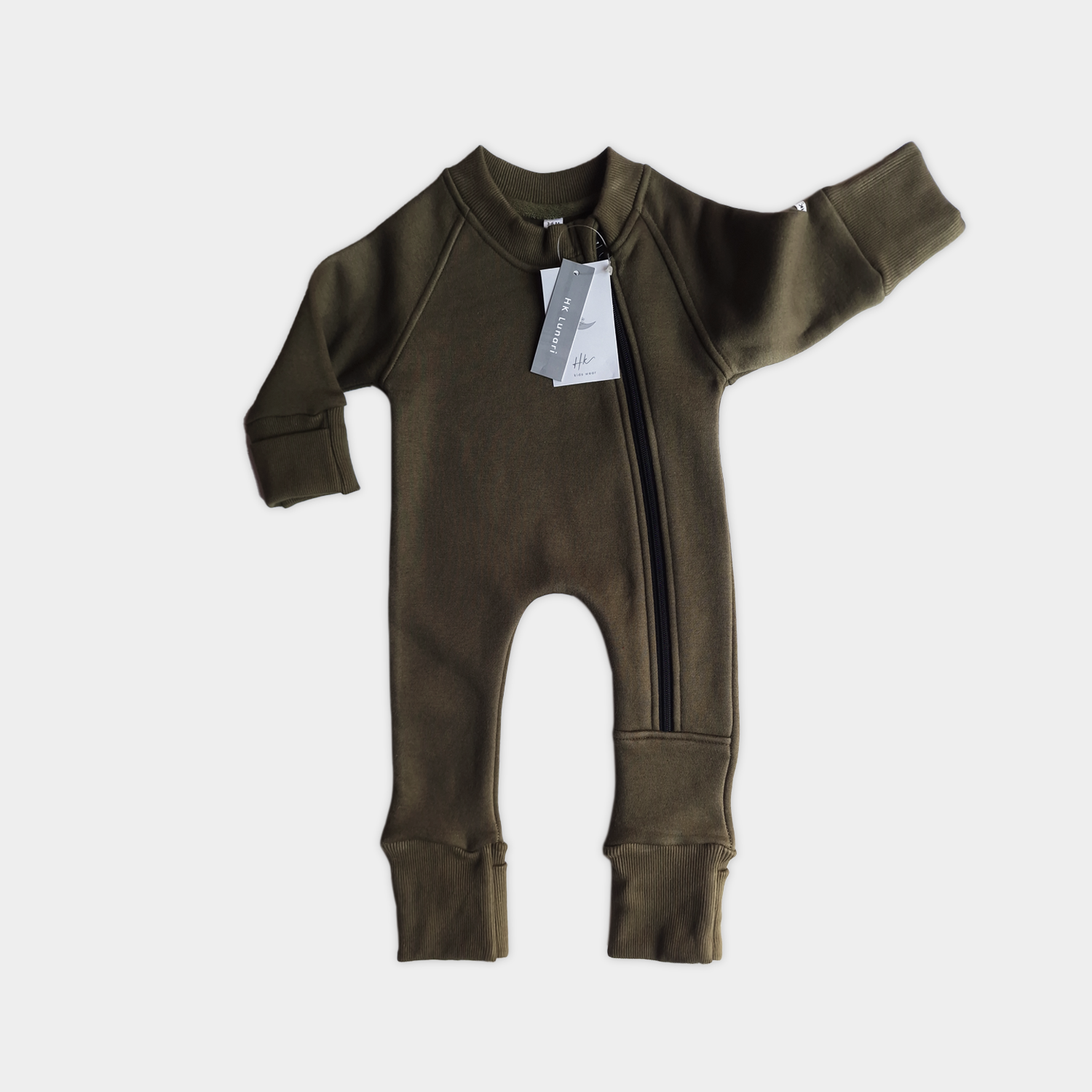 Olive Winter Romper – Cotton Fleece