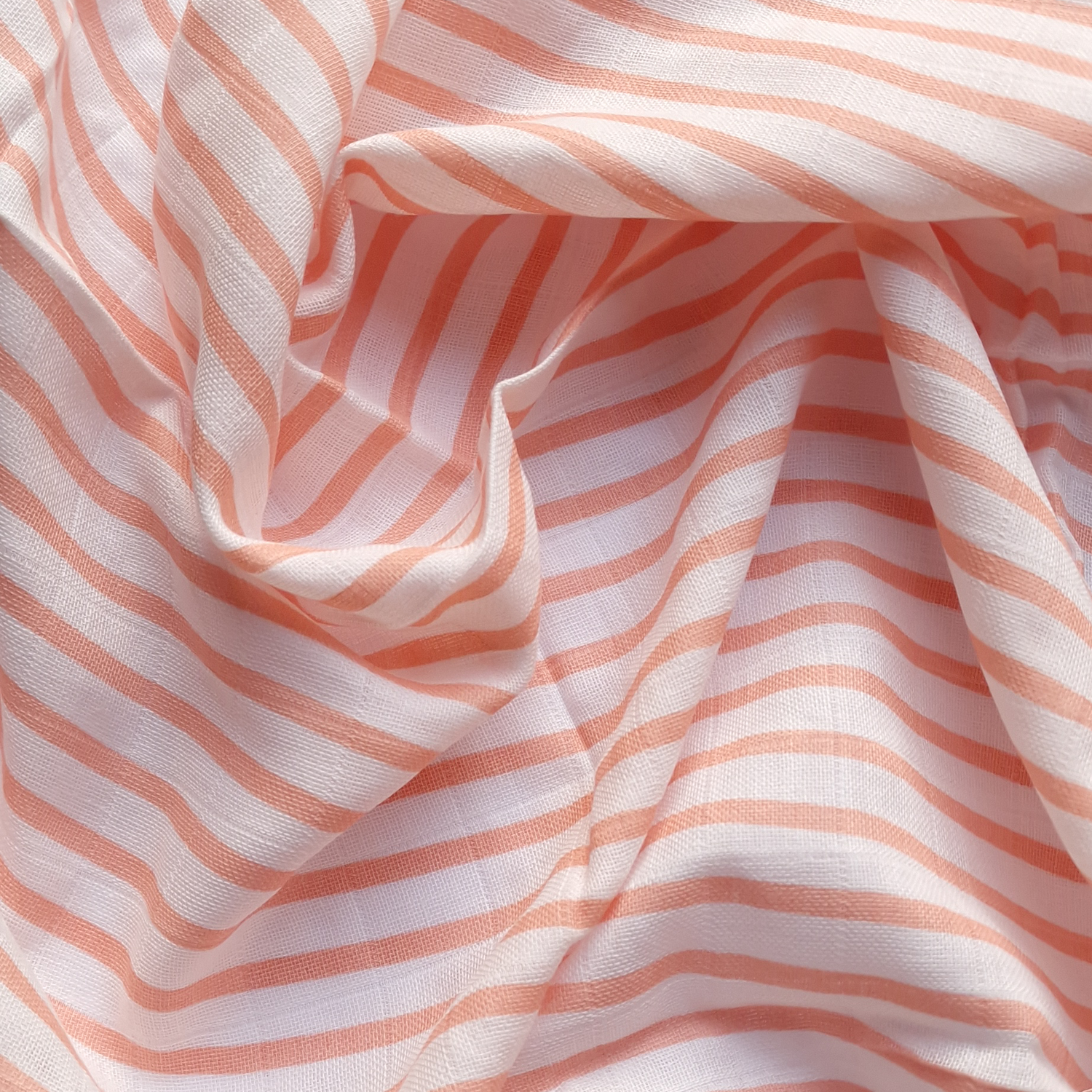 Muslin Swaddle Sheets – Peach Stripe & Blush Peach