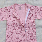 Berry Dots Cotton Zip Half Romper