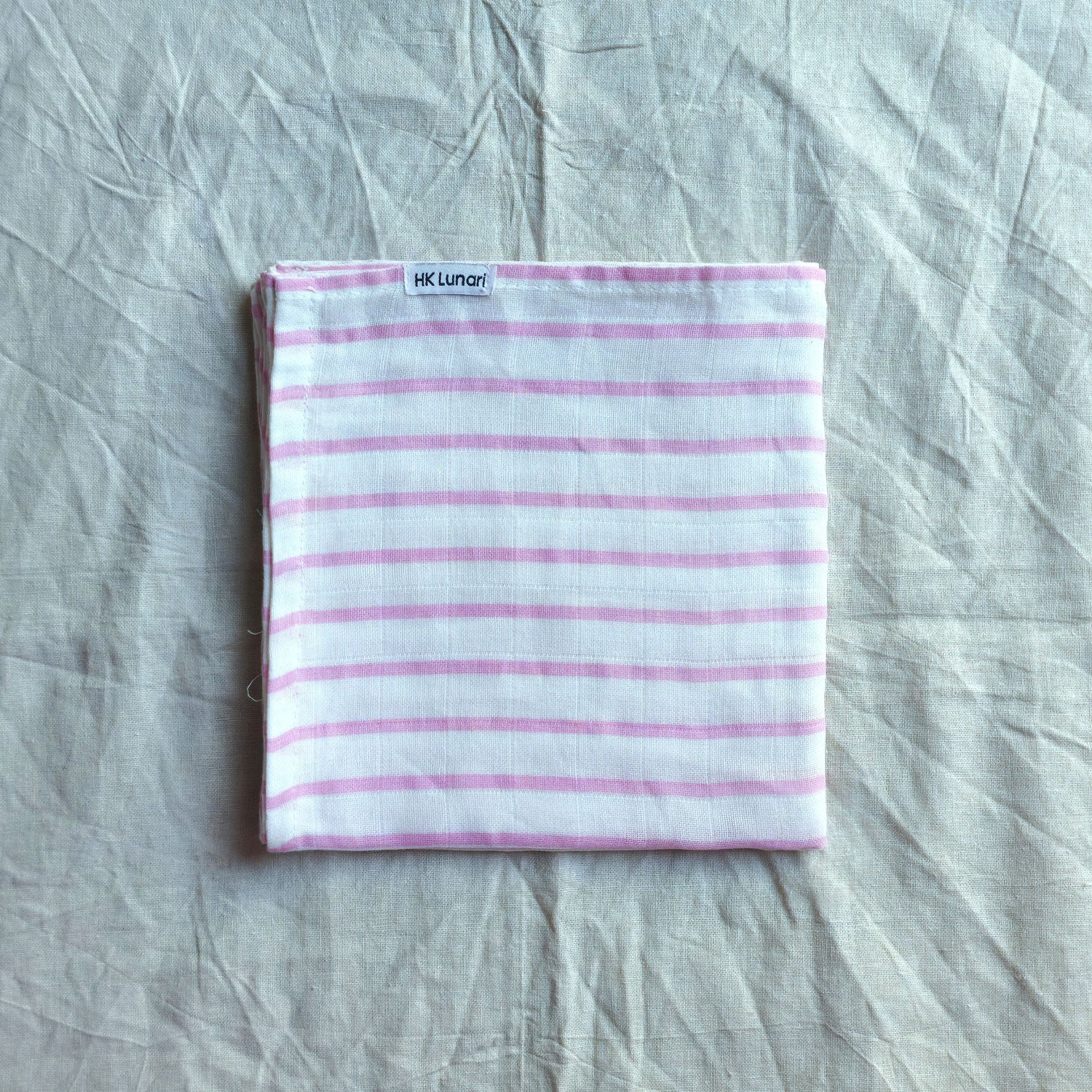 Muslin Swaddle Sheets – Pink & Ivory(85x85cm)