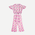 Pink Petal Summer Co-ord Set – Girls Cotton Top & Trouser