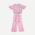 Pink Petal Summer Co-ord Set – Girls Cotton Top & Trouser
