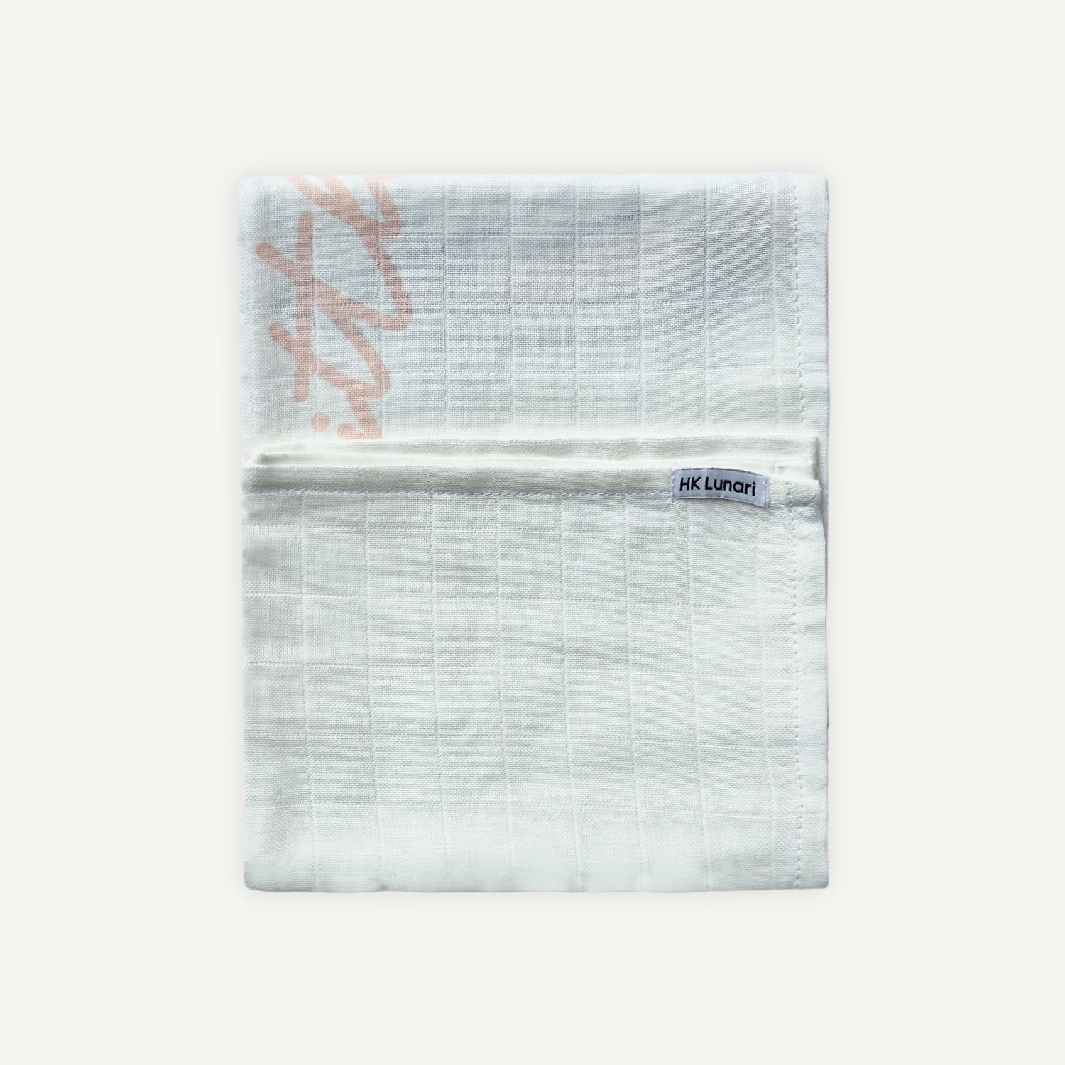 HK Lunari muslin swaddle wrap sheet ivory 80x80 cm