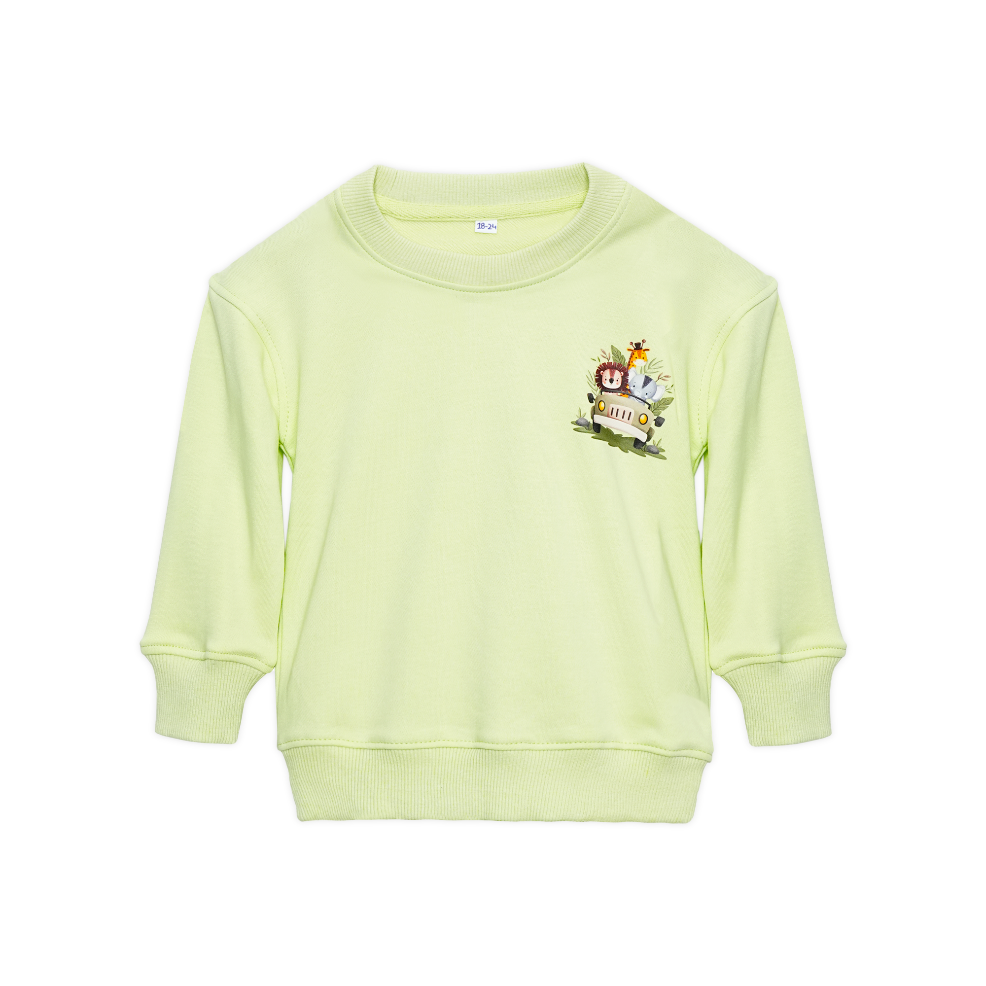 Safari Lime Terry Sweatshirt & Trouser Set