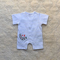 Smile Print Sleeveless Romper - Cotton