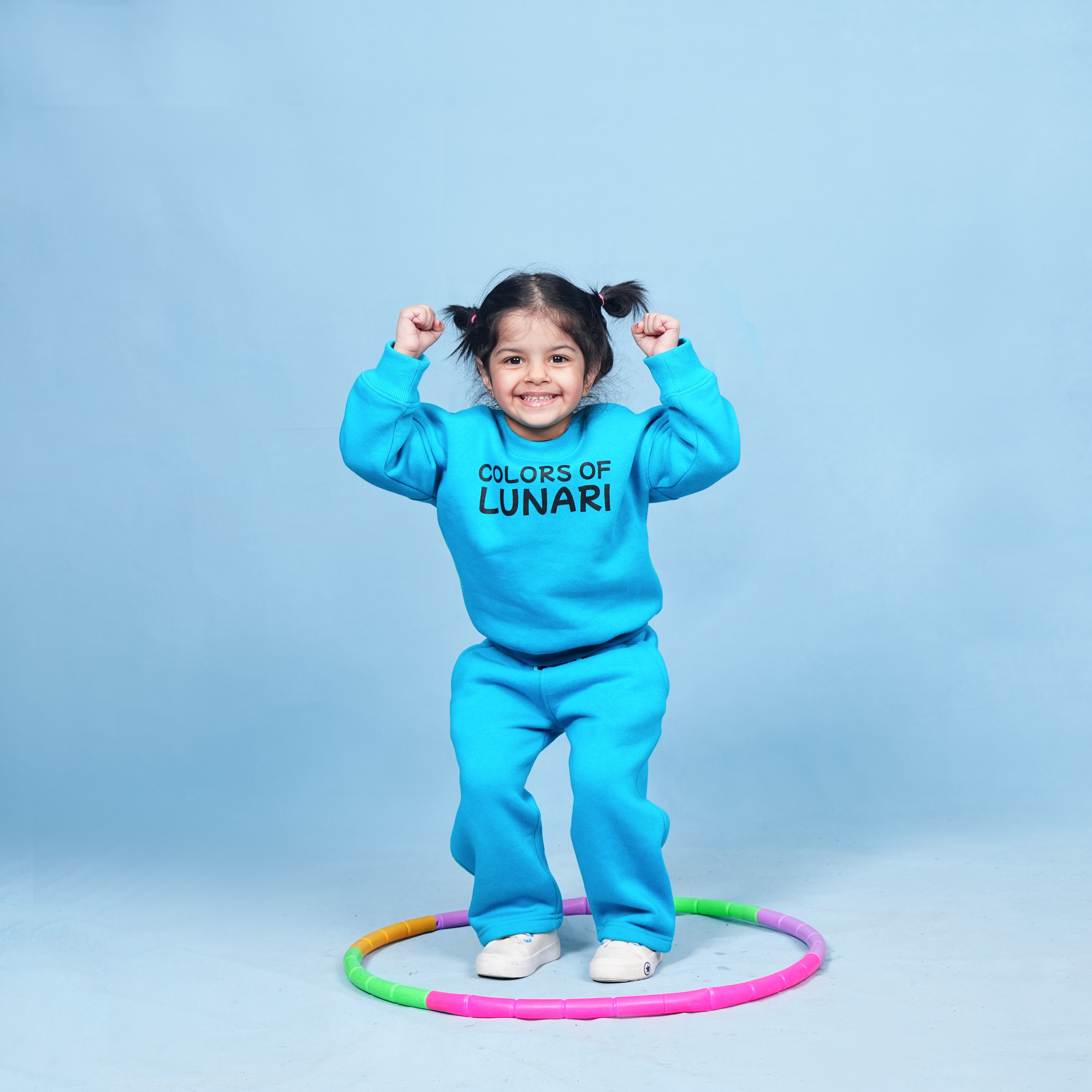 Teal blue Unisex Fleece Sweatshirt & Trouser Set