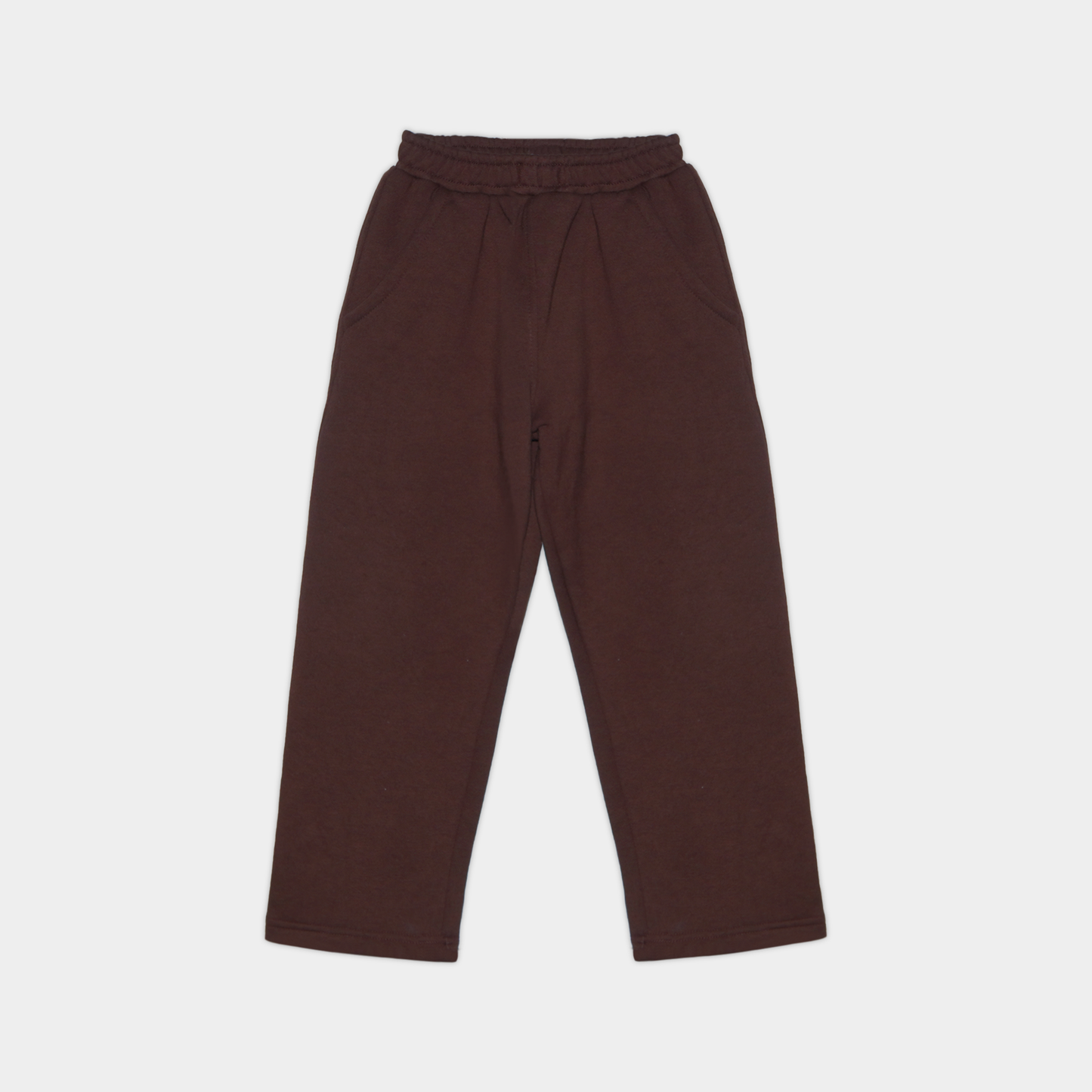 Brown Unisex Fleece Sweatshirt & Trouser Set