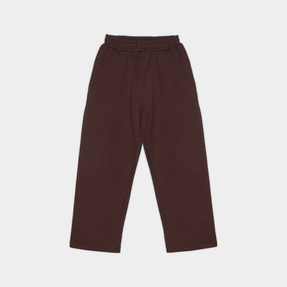 Brown Unisex Fleece Sweatshirt & Trouser Set