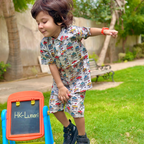Truck Print Co-ord Set – Boys Cotton Summer Outfit