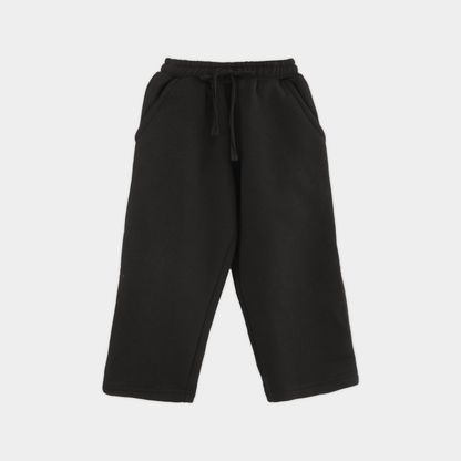 Black Unisex Fleece Sweatshirt & Trouser Set