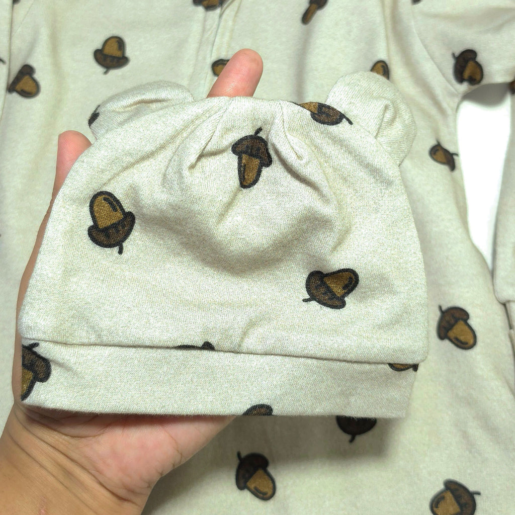 Soft Cotton Baby Footie , Cap Set — Acron
