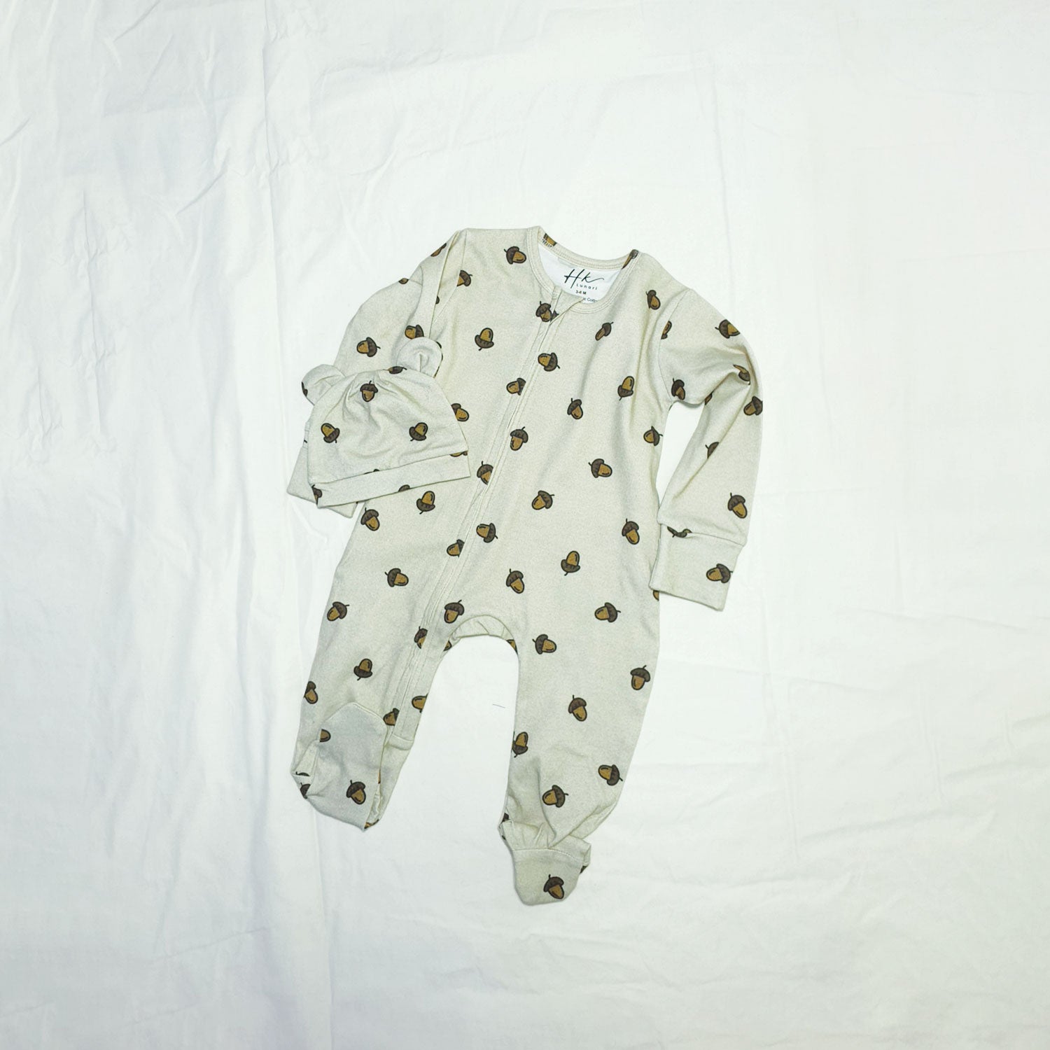 Soft Cotton Baby Footie , Cap Set — Acron