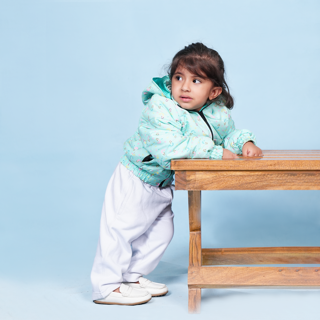 Aqua Mermaid Puffer Hooded Jacket