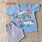 Happy Holidays Girls Summer Co-Ord