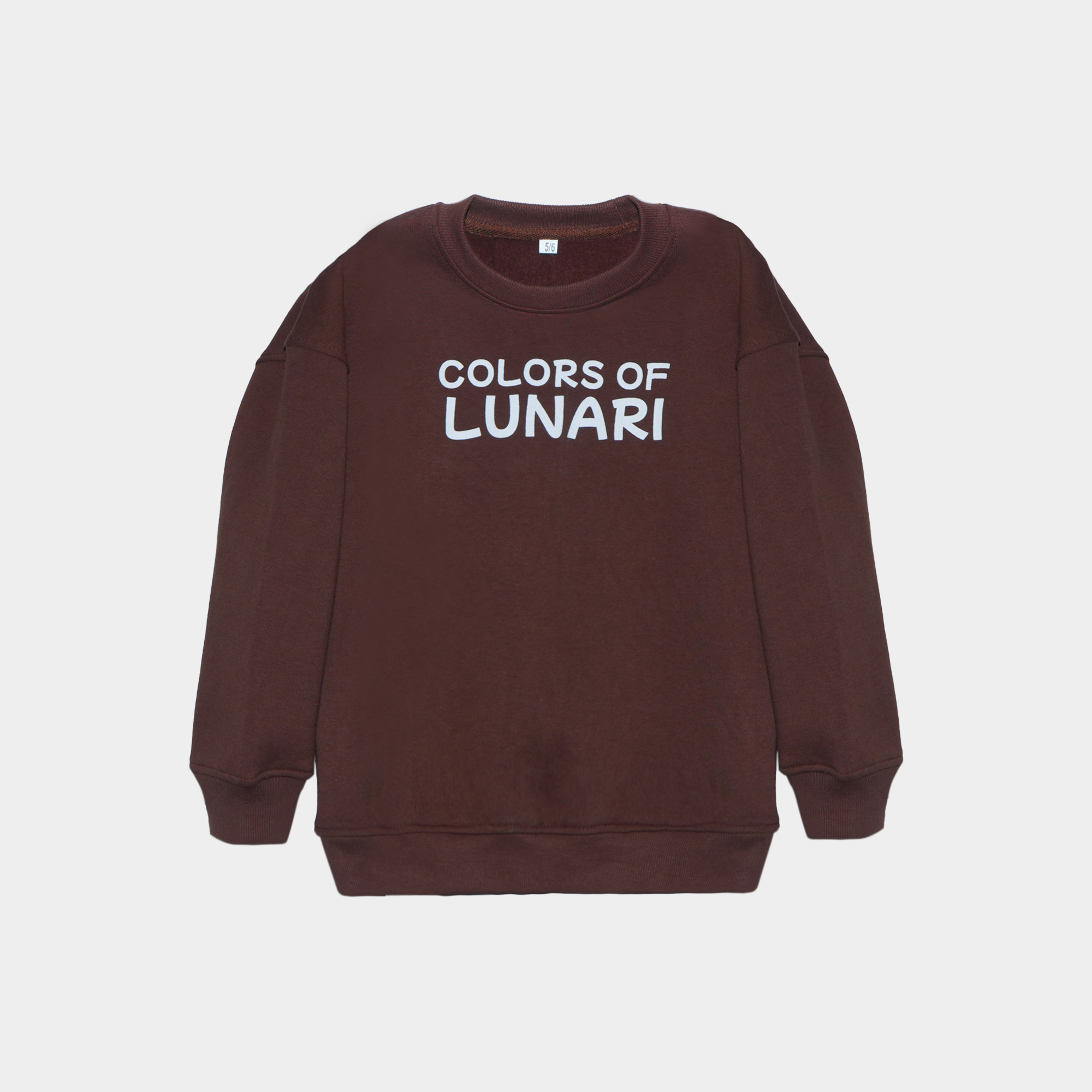 Brown Unisex Fleece Sweatshirt & Trouser Set