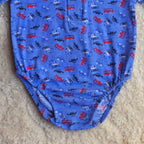 Blue Car Print Cotton Co-ord Set (2-Piece)