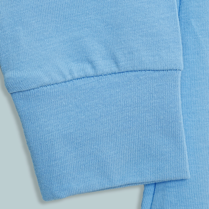 Blue Cotton Jersey – Zipper Sleepsuit