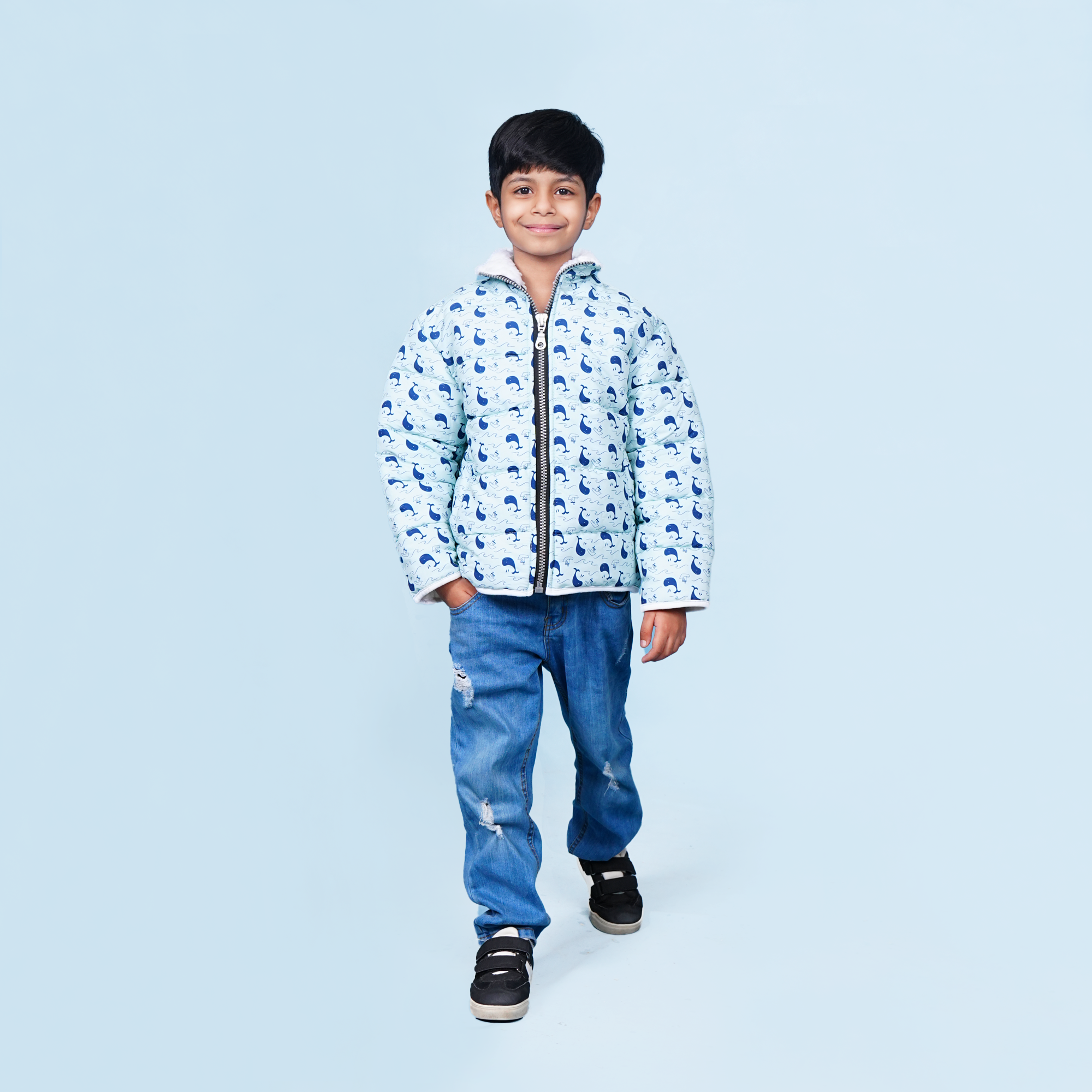 Blue Whale Puffer Jacket