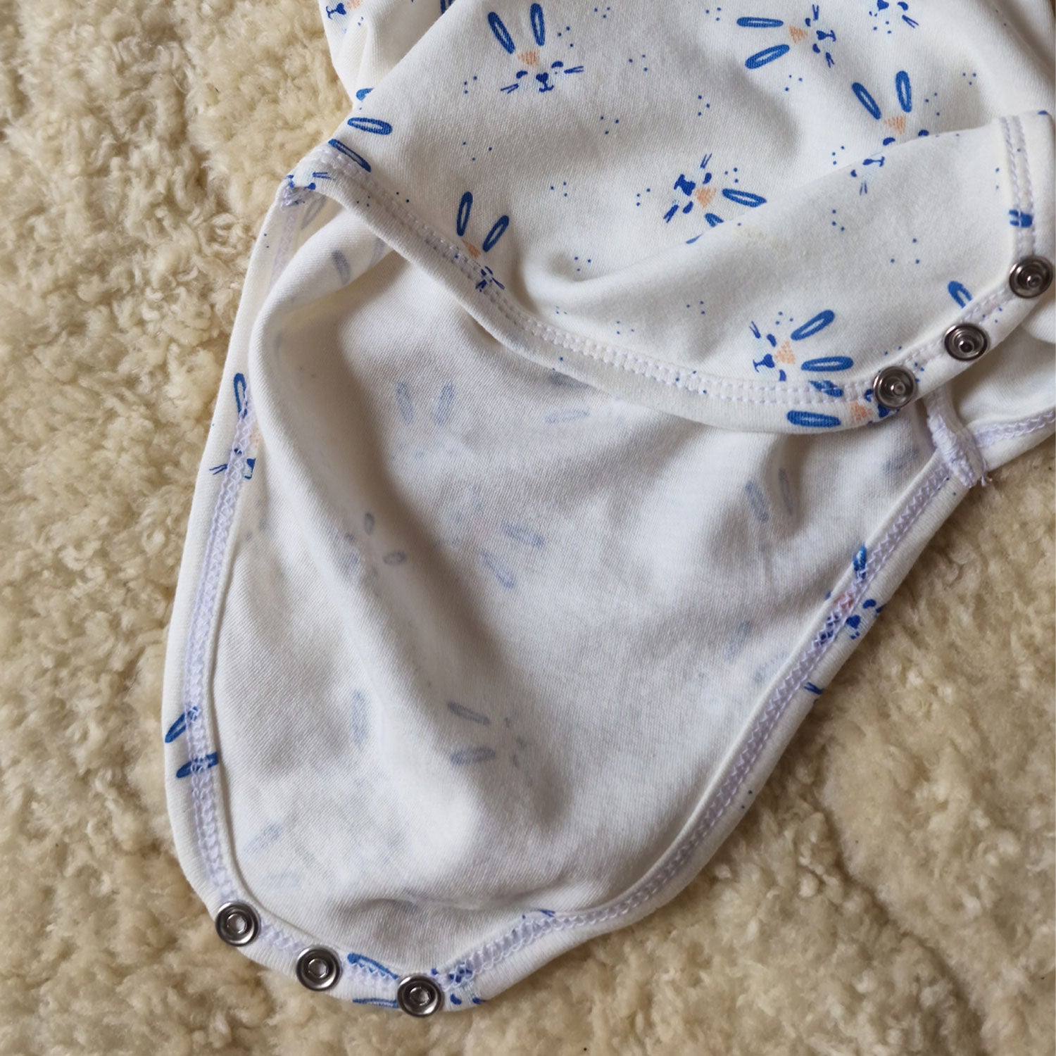 2-Pack Soft Cotton Baby Bodysuits — Bunny Print Set