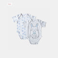 2-Pack Soft Cotton Baby Bodysuits — Bunny Print Set