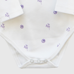 Newborn Gift Set – Lilac Flower (4-Piece Cotton Set)