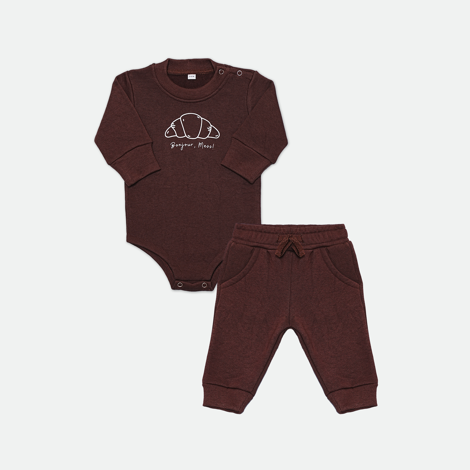 Bonjour Mess! Baby Bodysuit & Jogger Set