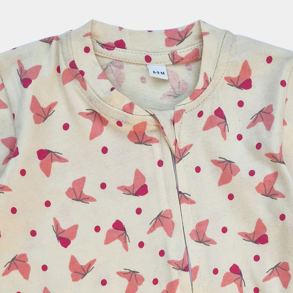 Blush Butterfly Baby Romper