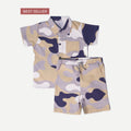 Desert Camo Boys Shirt & Shorts Set – Cotton Summer Outfit (9M–5Y)