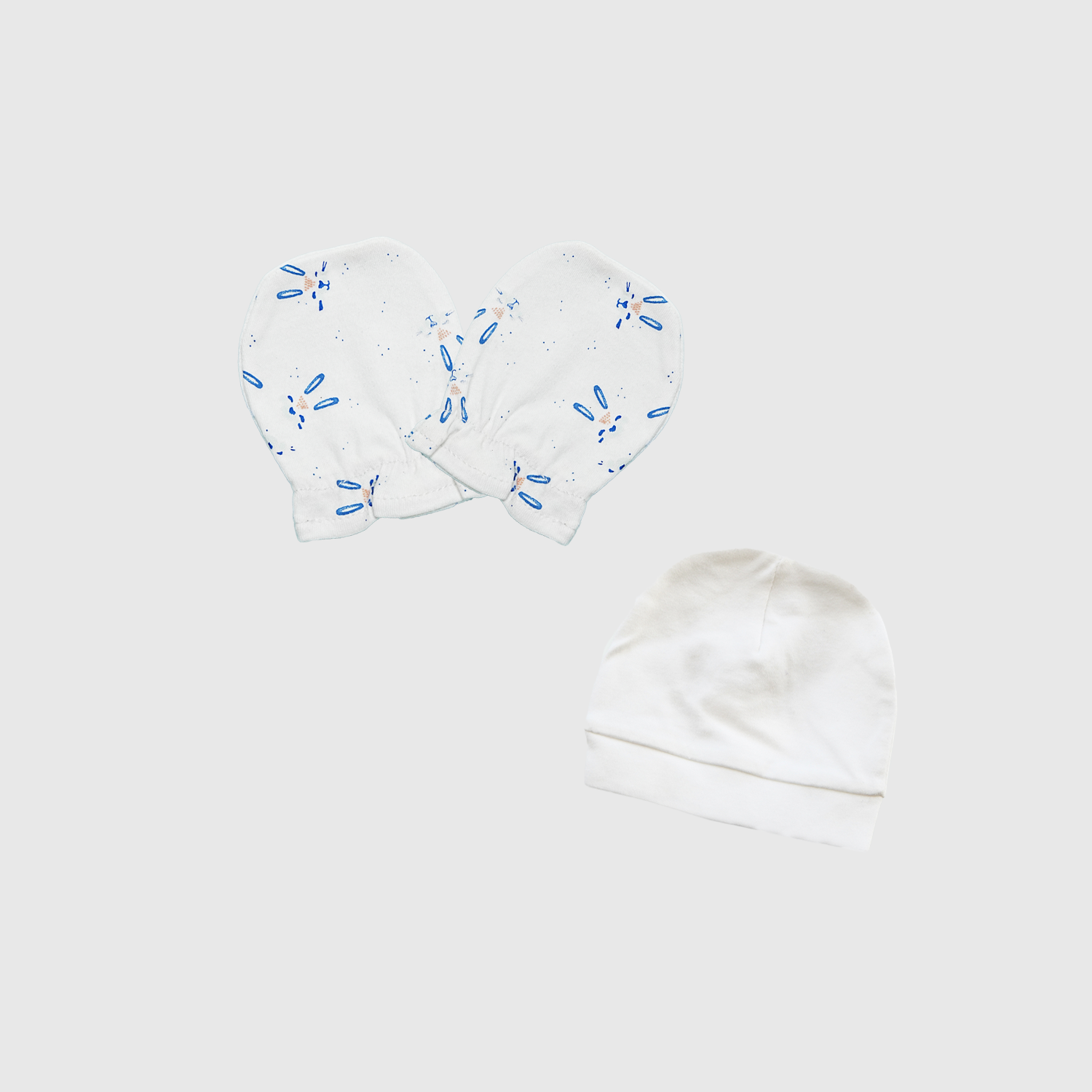 Newborn Gift Set – Blue Bunny Dreams (4-Piece Cotton Set)