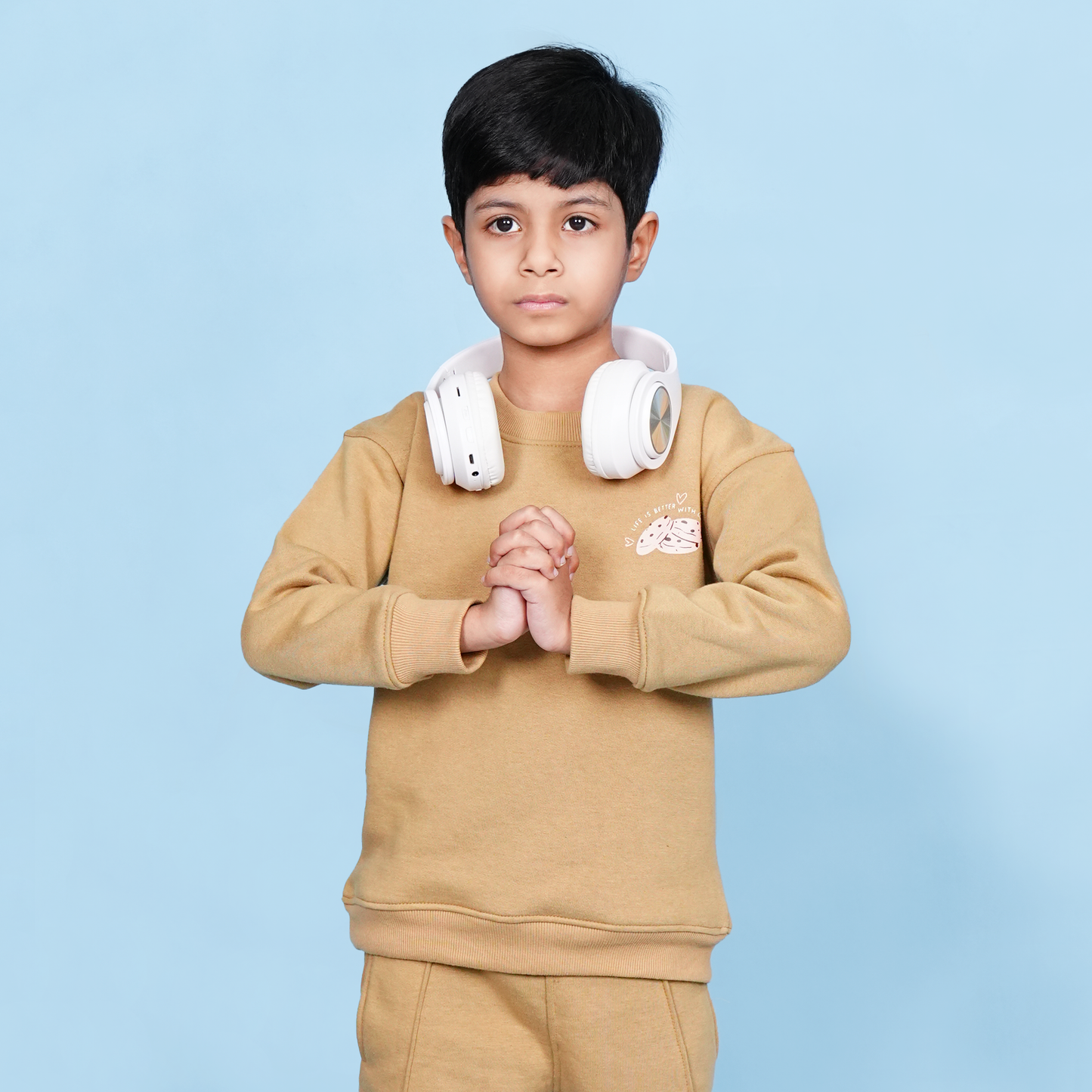 Classic Mocha Fleece Sweatshirt & Jogger Set