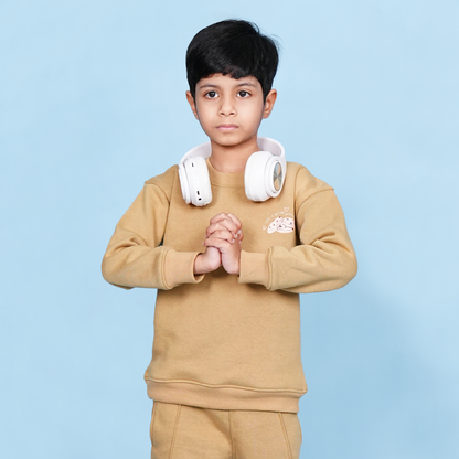 Classic Mocha Fleece Sweatshirt & Jogger Set