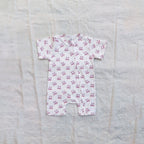 Deer Cotton Zip Half Romper