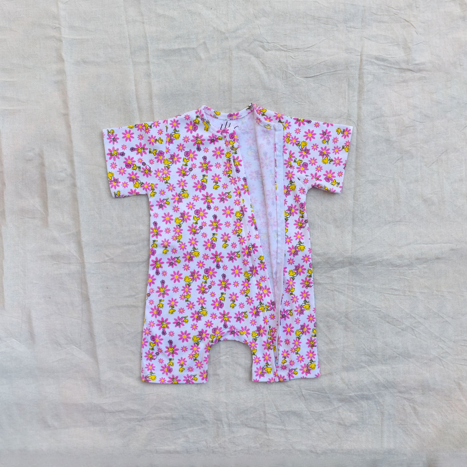 Blossom Bee  Cotton Zip Half Romper
