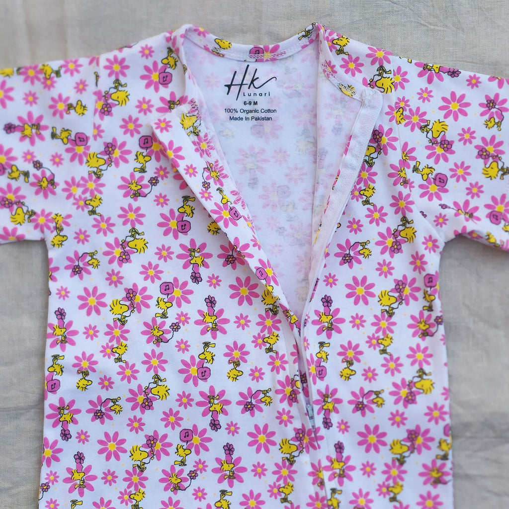 Blossom Bee  Cotton Zip Half Romper