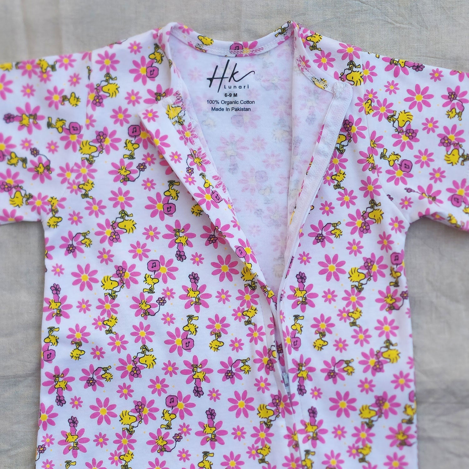 Blossom Bee  Cotton Zip Half Romper