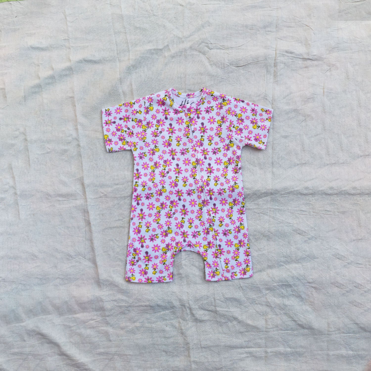 Blossom Bee  Cotton Zip Half Romper