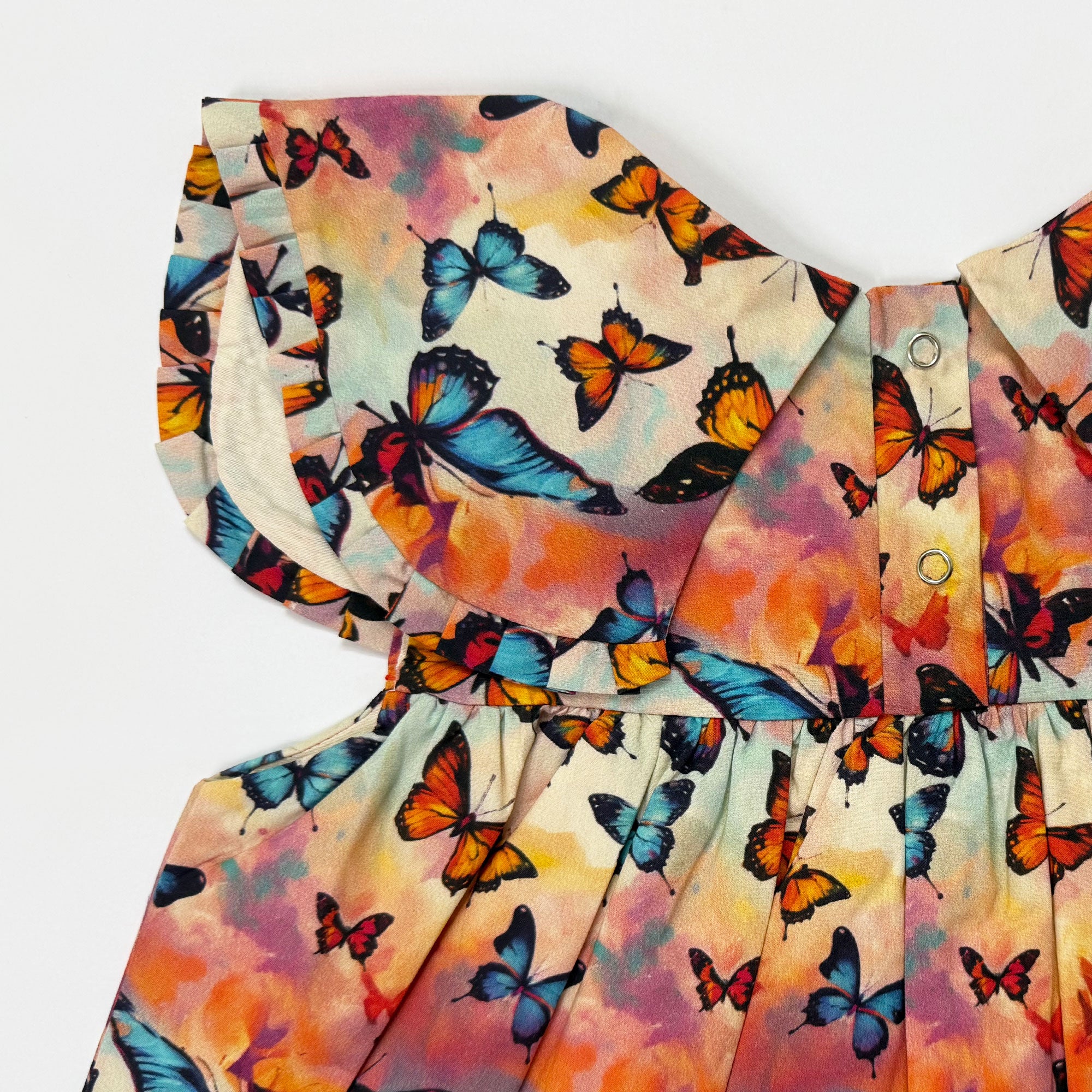 Butterfly Print Flared Top