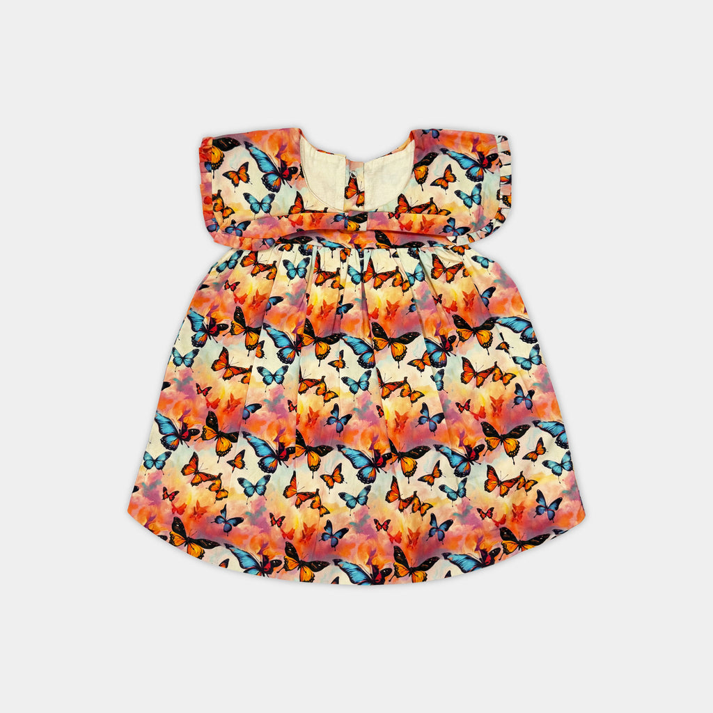Butterfly Print Flared Top