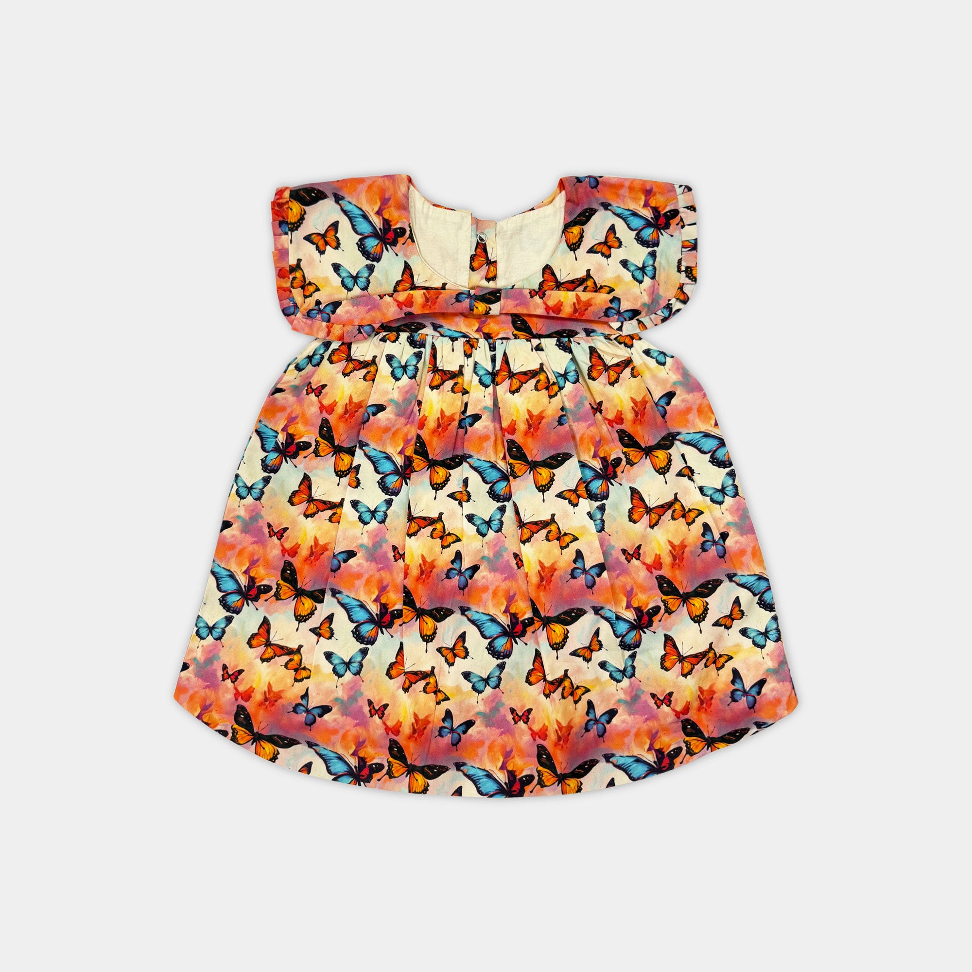 Butterfly Print Flared Top