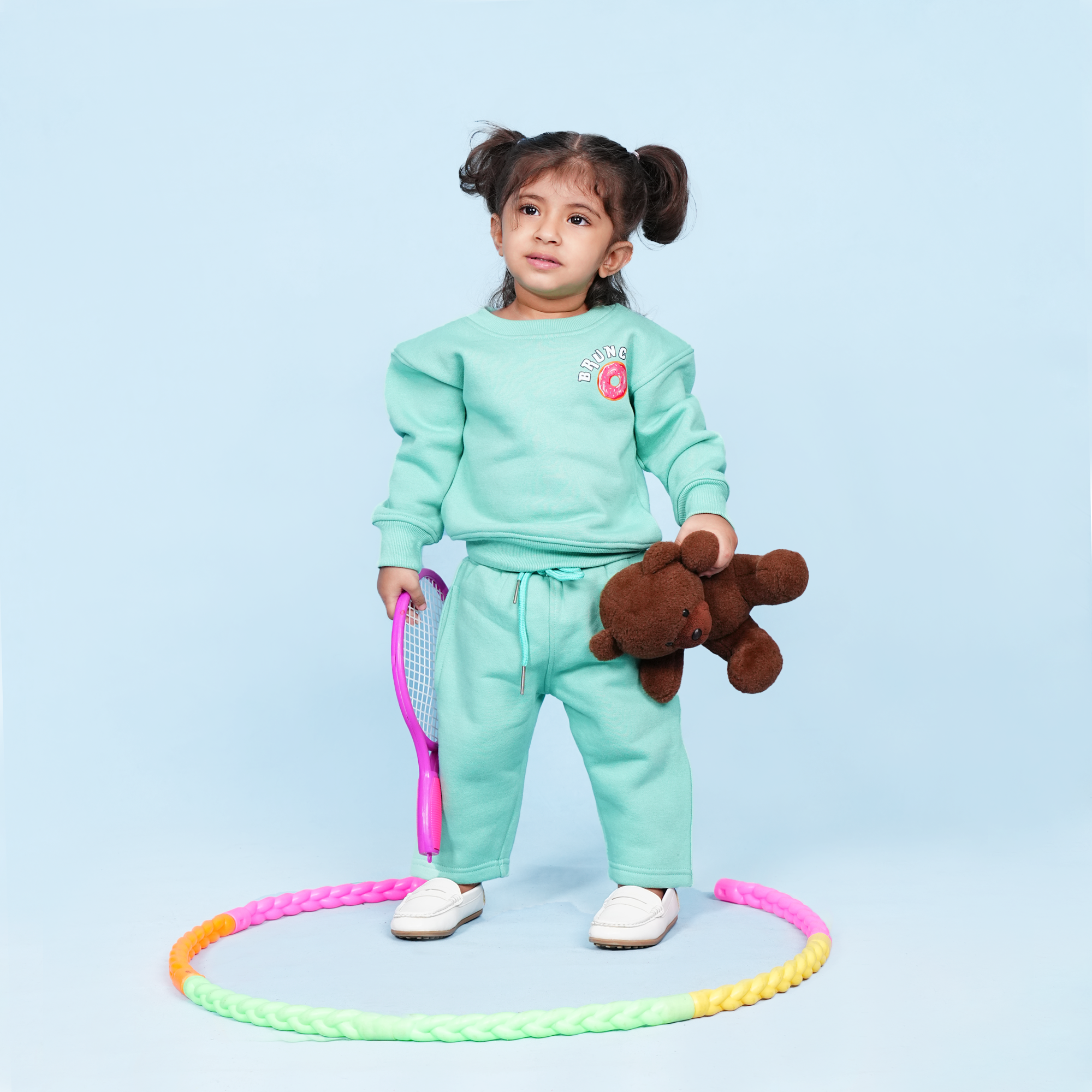 Brunch Time Mint Fleece Sweatshirt Set