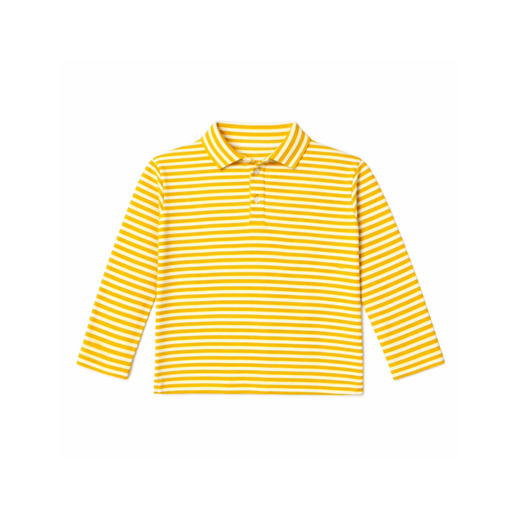 Yellow Stripe Polo Shirt – Cotton