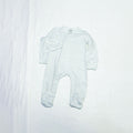 Soft Cotton Baby Footie , Cap Set — Gray Strip
