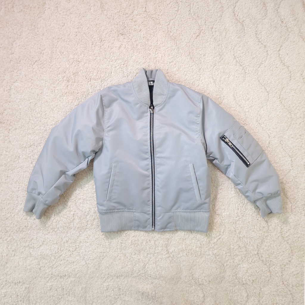 Gray Kids Bomber Jacket